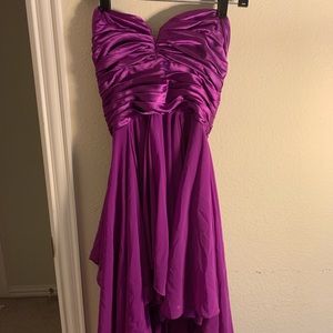 Purple high low dress